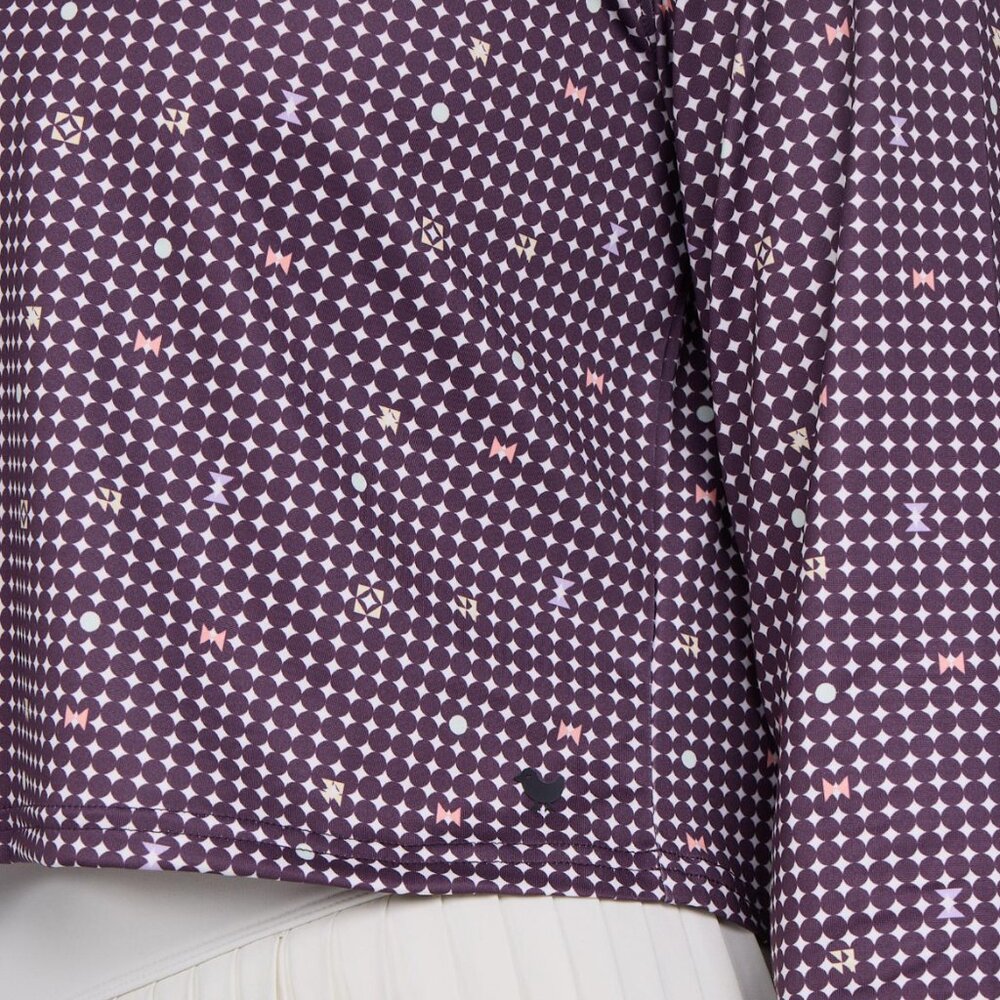 NWT New Bad Birdie Women's UV Quarterzip Pullover Size XL Golf Shirt Polo LS Top - Picture 2 of 3